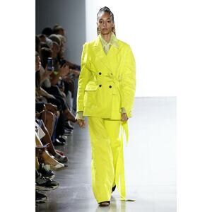 Matthew Adams Dolan Chartreuse Runway SS 19 Wide Leg Pant Oversized Bold - S/M